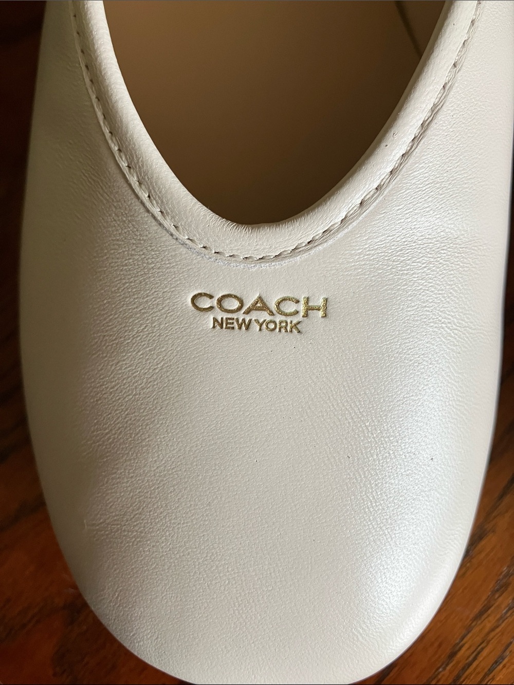 COACH Cream Leather Ballet Flats - Picture 5 of 8